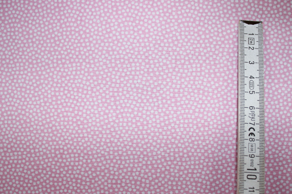 Baumwollstoff Dotty hellrosa/weiß  (10 cm)